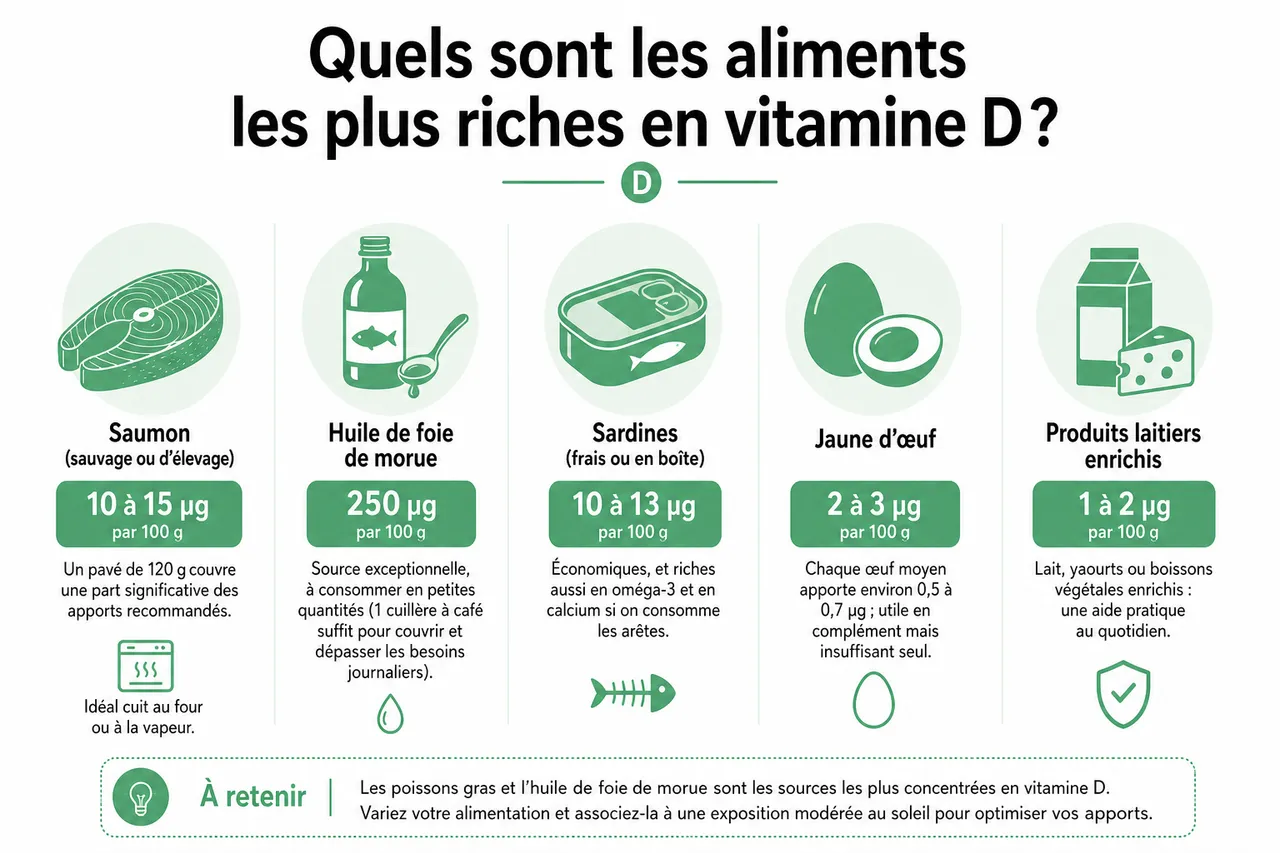 Aliment riches en vitamine d : choix pour une meilleure santé , Quels sont les aliments les plus riches en vitamine D ?