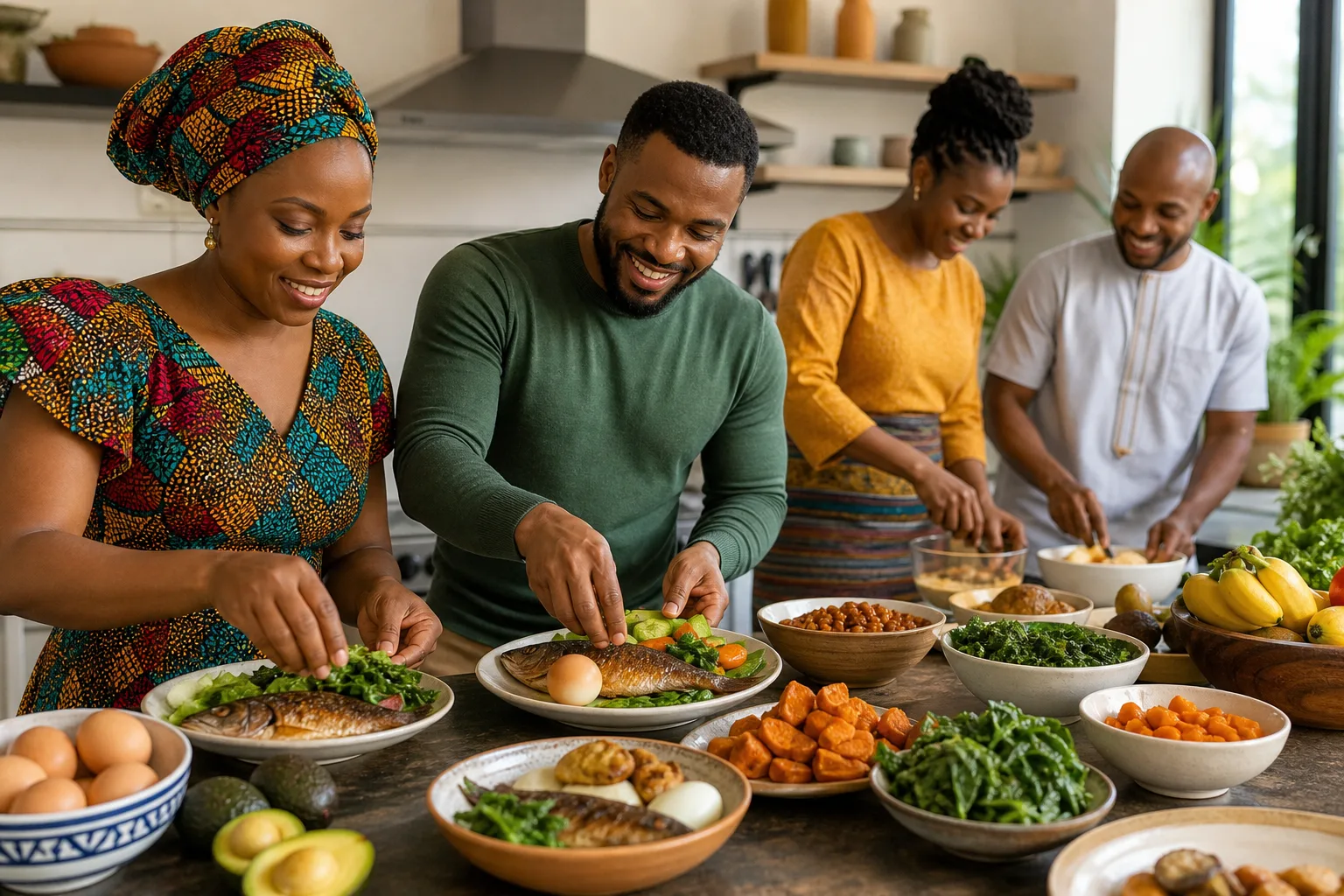 Aliments riches en vitamine D dans une assiette équilibrée