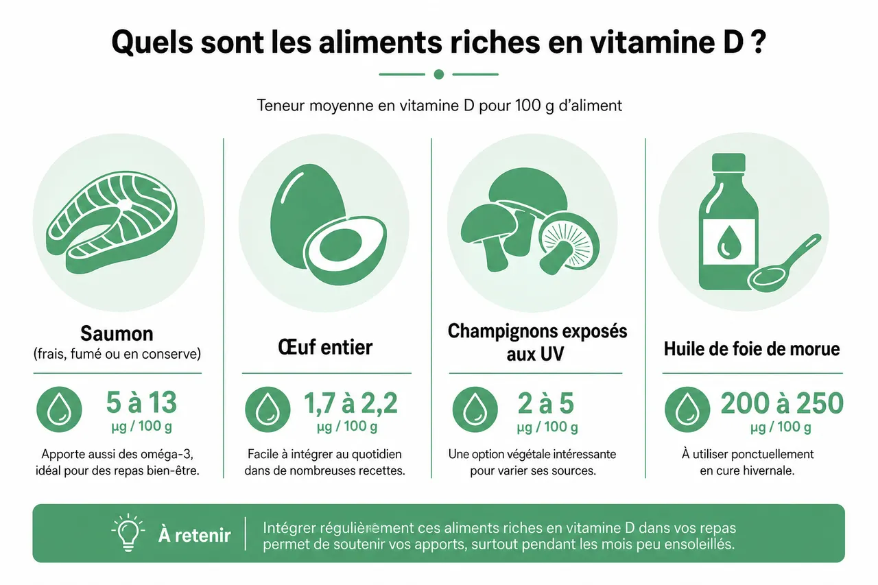 Vitamine D et aliments: où la trouver dans votre assiette au quotidien , Quels sont les aliments riches en vitamine D?