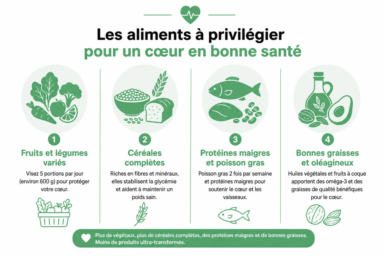 Prévenir les maladies cardiovasculaires avec l’alimentation et les réflexes à adopter dès maintenant , Les aliments à privilégier pour un cœur en bonne santé