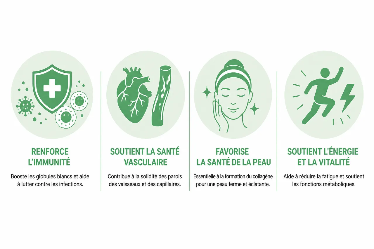 Vitamine C: les bénéfices réels, les besoins et les excès à éviter , Les bienfaits de la vitamine C pour la santé