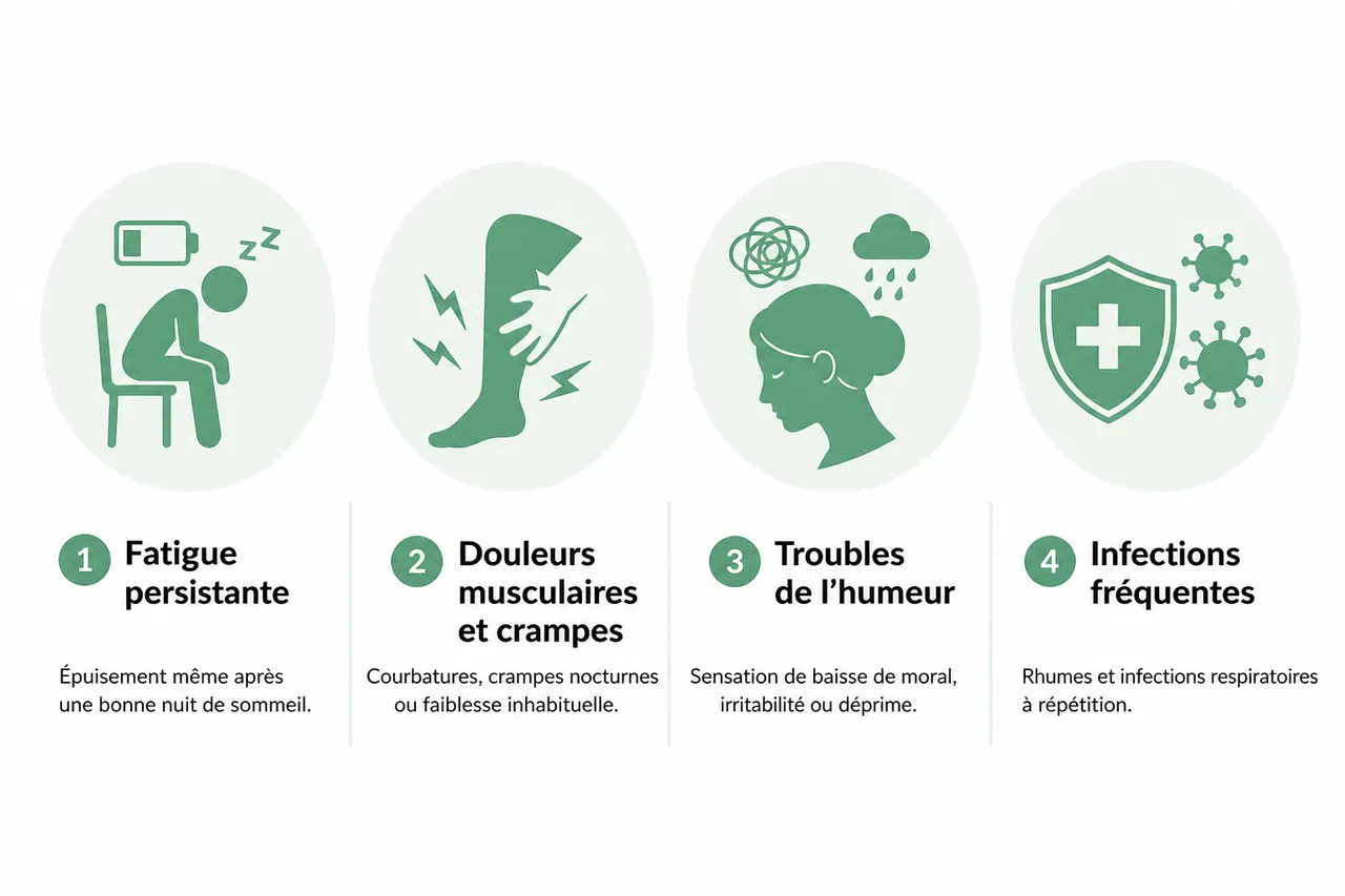 Carence en vitamine D: les signes que l’on ignore souvent , Symptômes et conséquences d’une carence en vitamine D