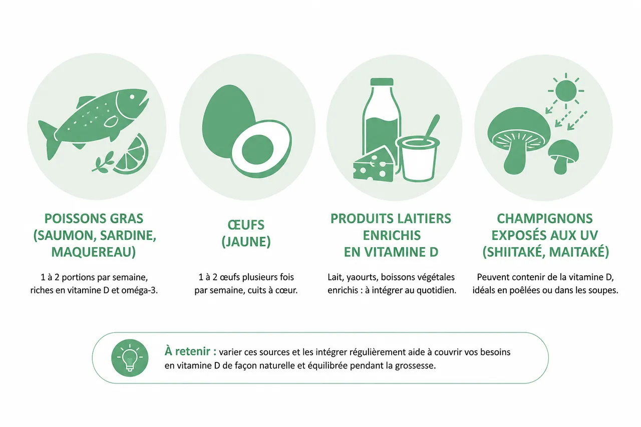 Vitamine D pendant la grossesse les précautions à connaître , Comment assurer un apport suffisant en vitamine D pendant la grossesse?