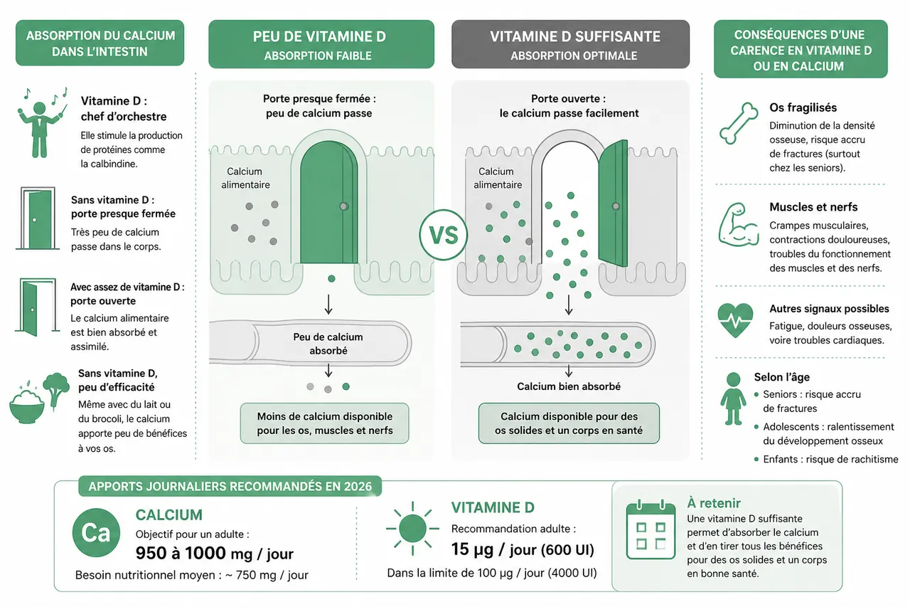 Vitamine D et calcium faut-il les associer systématiquement? , Le lien entre vitamine D et calcium: fonctionnement et bénéfices