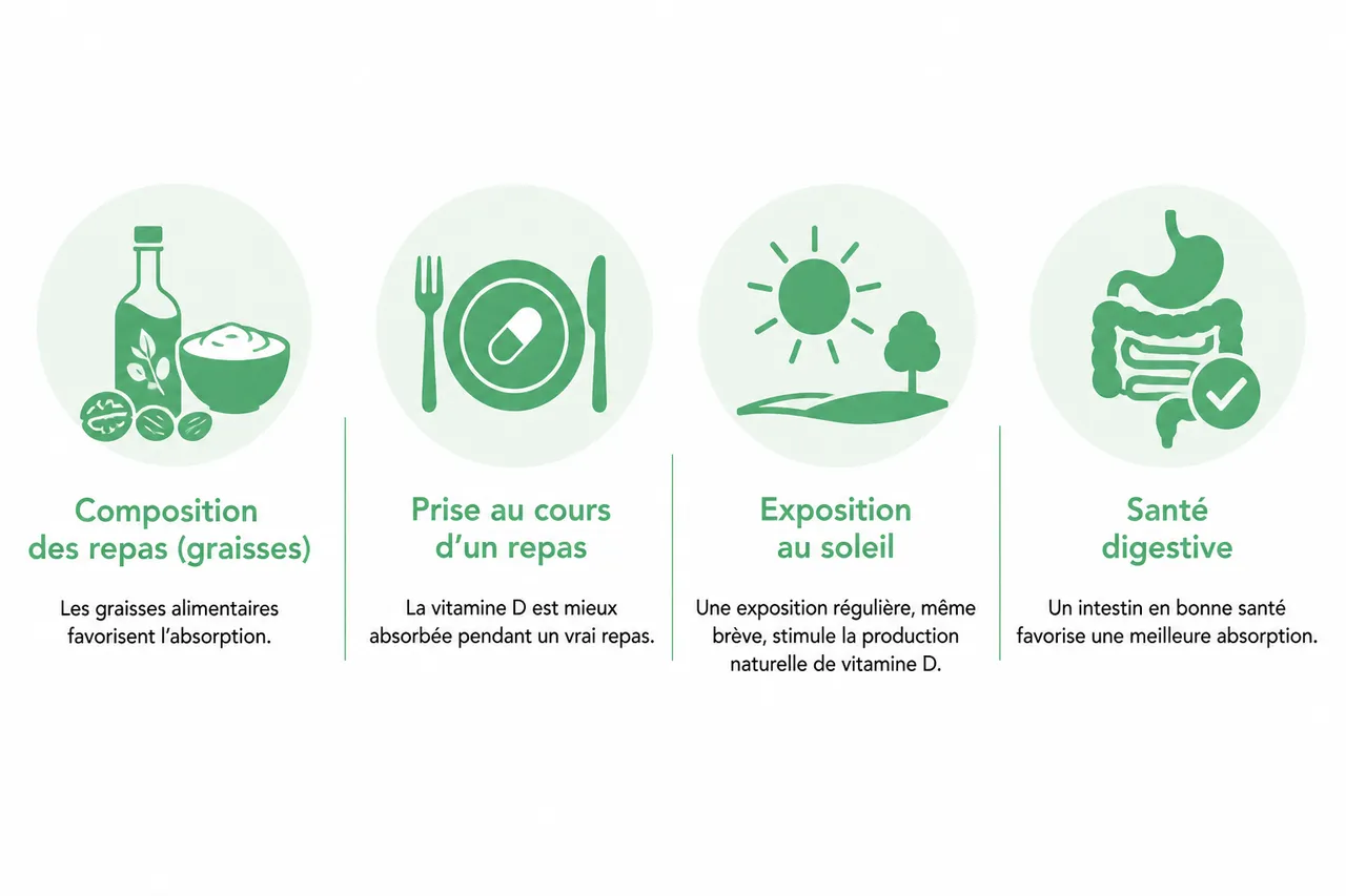 Comment mieux absorber la vitamine D sans compliquer sa routine? , Quels facteurs influencent l’absorption de la vitamine D?