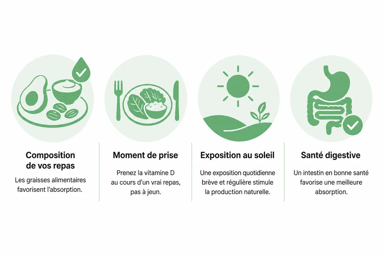 Comment mieux absorber la vitamine D sans compliquer sa routine? , Quels facteurs influencent l’absorption de la vitamine D?
