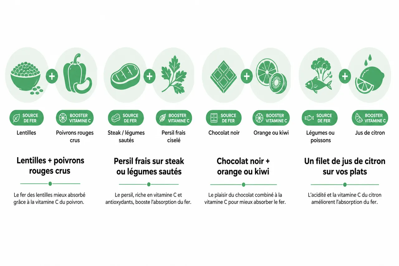 Comment composer des repas riches en fer pour renforcer votre santé , Conseils pratiques pour optimiser l’absorption du fer