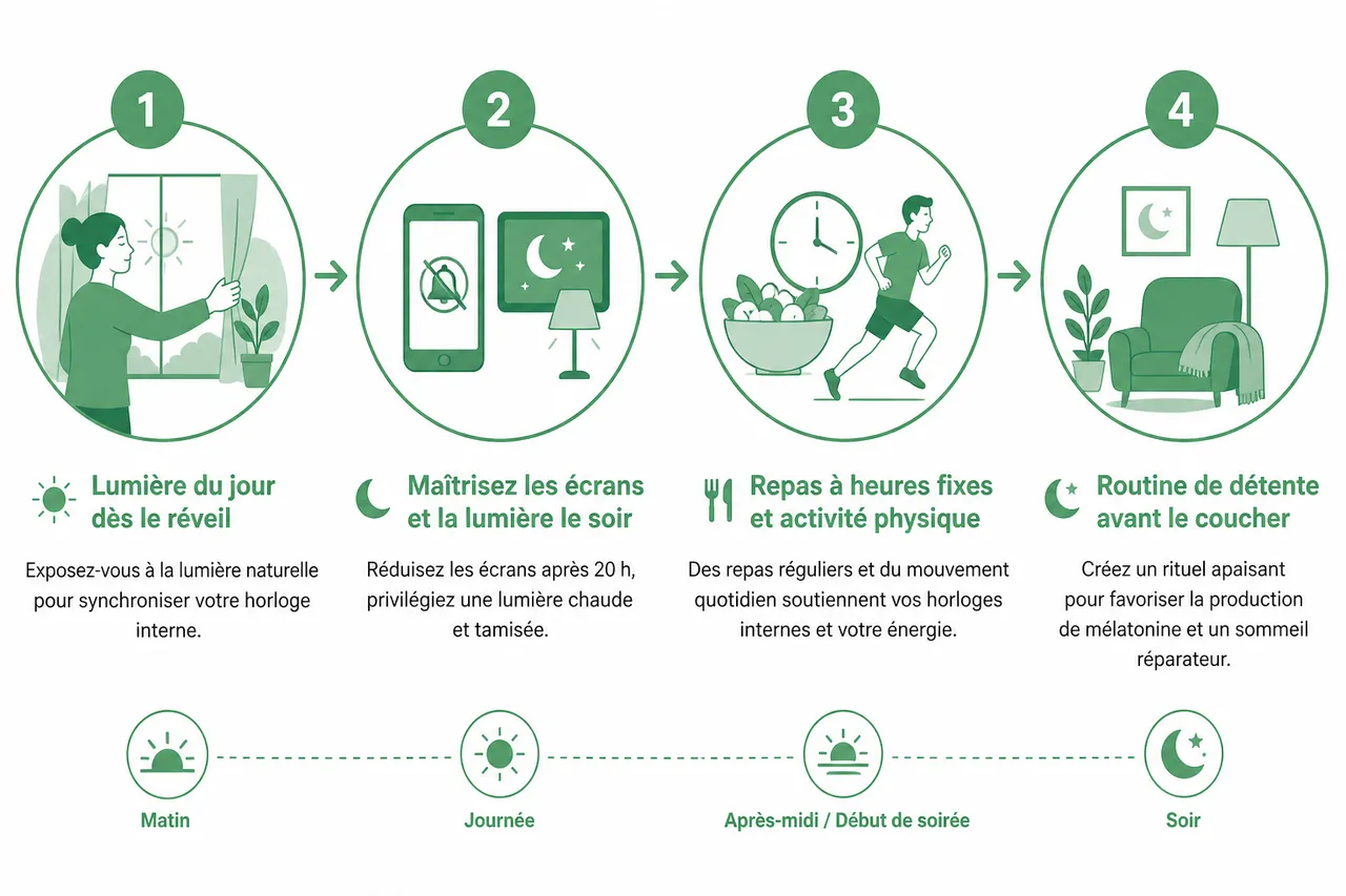 Comment respecter vos rythmes circadiens pour booster votre énergie en 2026 , Conseils pratiques pour optimiser vos rythmes circadiens au quotidien