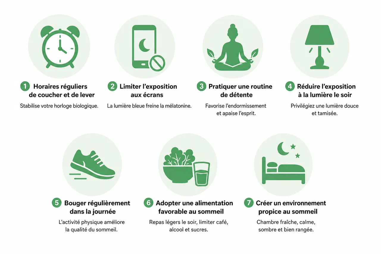 7 habitudes du soir pour un sommeil réparateur sans bouleverser votre routine , Les 7 habitudes du soir à adopter pour un sommeil réparateur