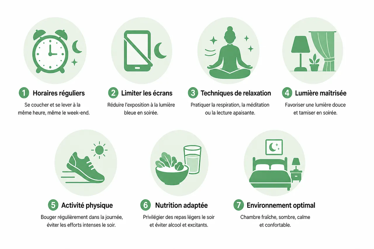 7 habitudes du soir pour un sommeil réparateur sans bouleverser votre routine , Les 7 habitudes du soir à adopter pour un sommeil réparateur