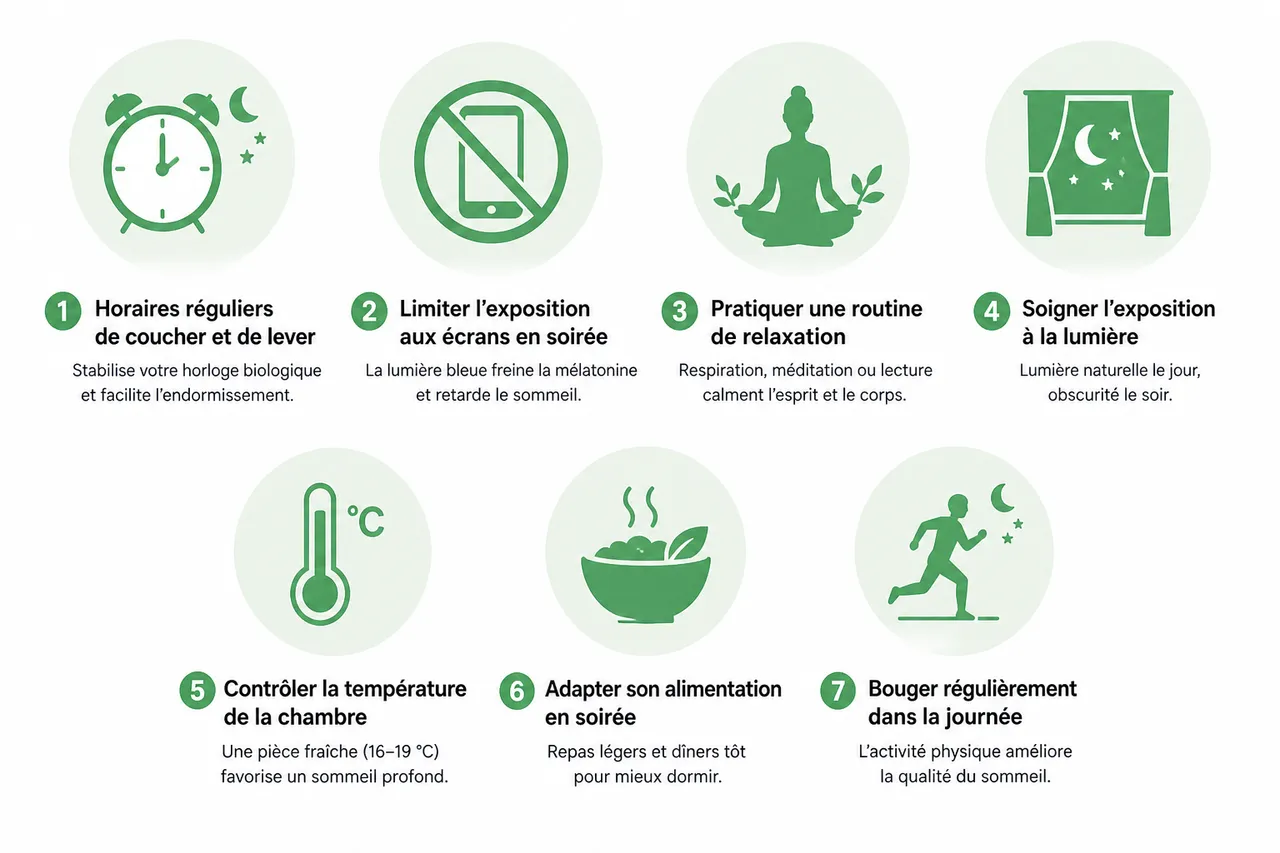 7 habitudes du soir pour un sommeil réparateur sans bouleverser votre routine , Les 7 habitudes du soir à adopter pour un sommeil réparateur
