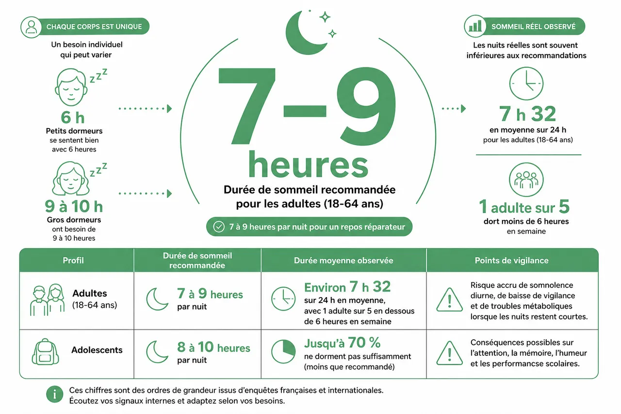 7 habitudes du soir pour un sommeil réparateur sans bouleverser votre routine , Les chiffres clés du sommeil pour mieux comprendre votre réalité