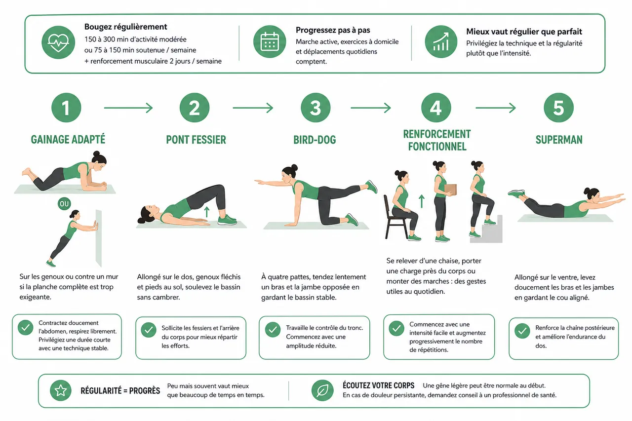 Astuces pour améliorer votre posture et protéger votre dos au quotidien en 2026 , Exercices simples pour renforcer le dos et corriger la posture