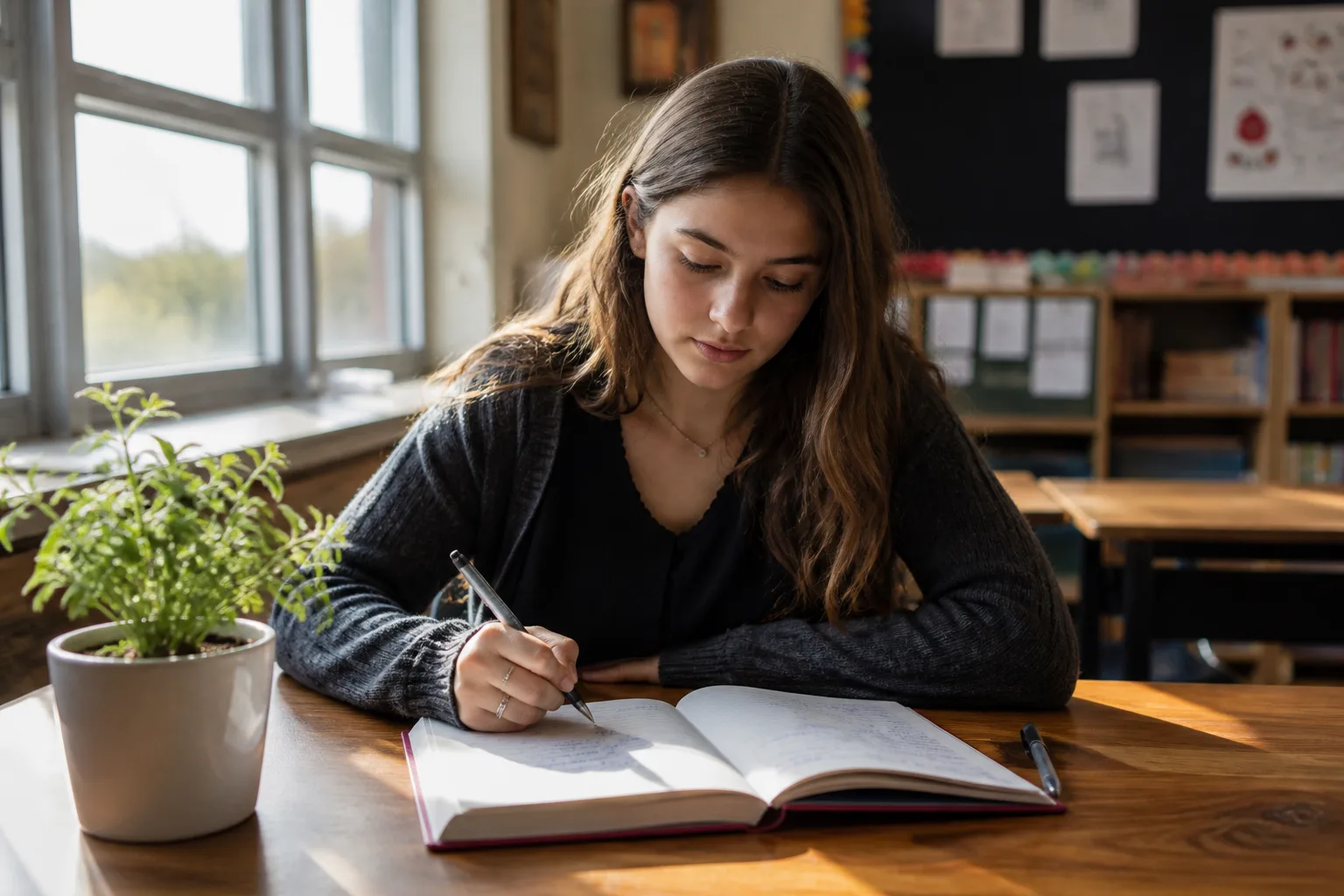 Jeunes lycéens pratiquant des techniques de gestion du stress au travail