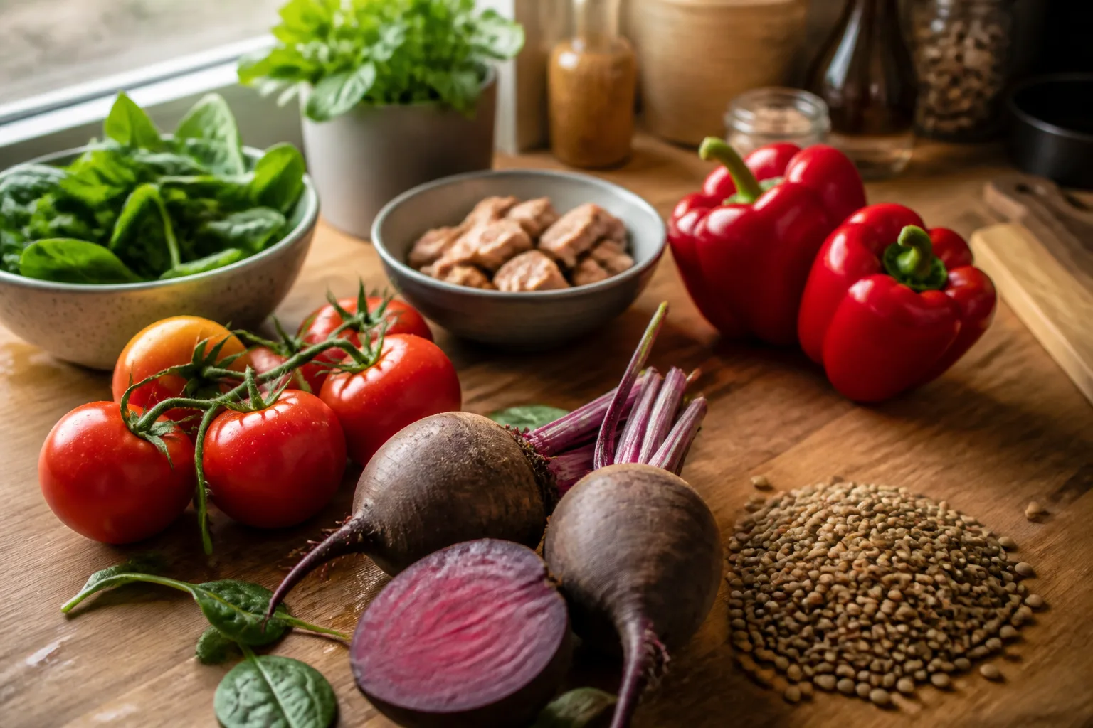Repas équilibré riche en fer pour renforcer la santé nutritionnelle